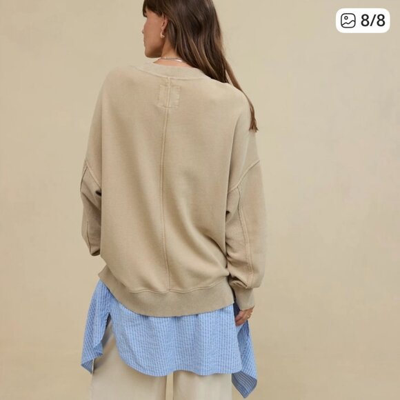 NWT aerie Big Chill Crew Oversized Sweatshirt - Small - Picture 2 of 10